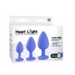 Heart Light Silicone Anal Kit Blue 